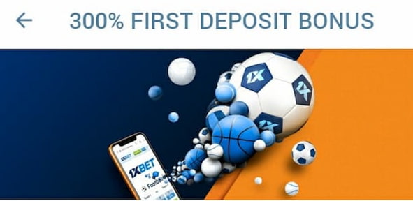 1xbet welcome bonus teaser mobile app