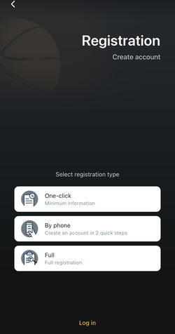 Melbet app sign up screen