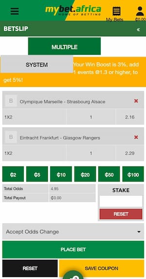 Mybet.africa app sportsbook betslip