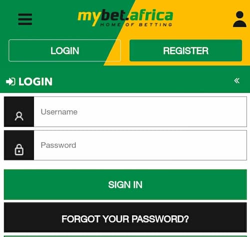 Mybet.africa app login