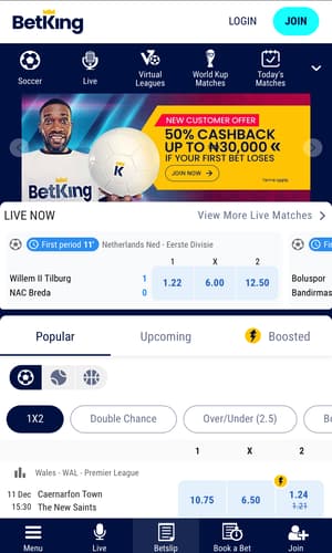 Betking Mobile App Home