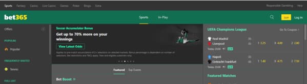 Bet365 Register home