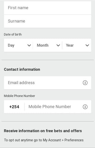 Bet365 Sign Up Info step 2