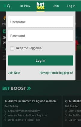 Bet365 login details