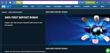 1xBet welcome bonus