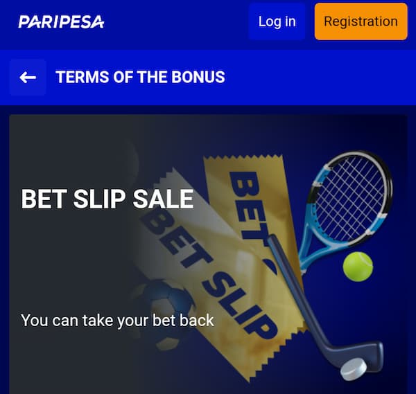 Paripesa Bet Slip Sale