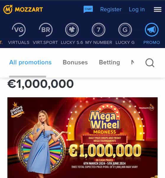 Mozzarbet Mega Wheel Madness