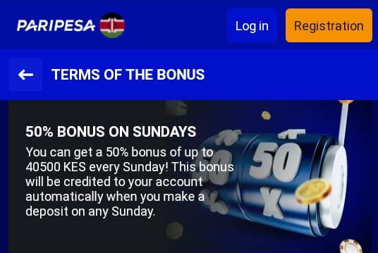 Paripesa Sunday Deposit Offer