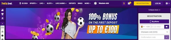 Helabet First Deposit Sports Bonus Image