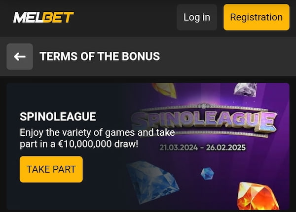 Melbet Casino Spinoleague Offer