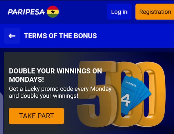 Paripesa Double Your Winnings