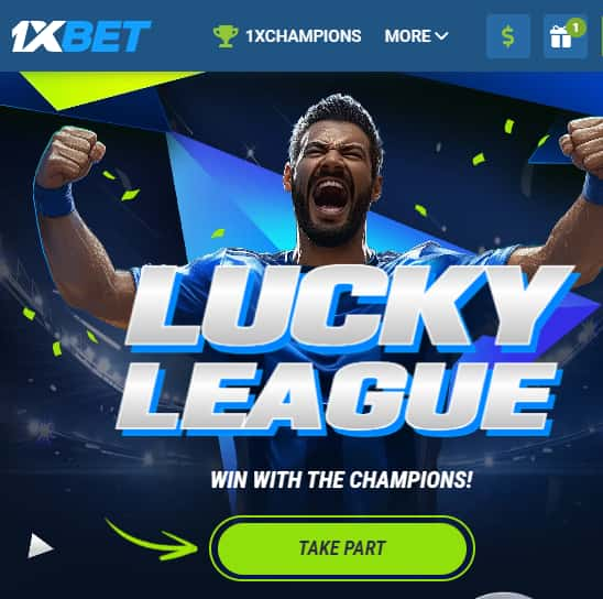 1xBet lucky league offer