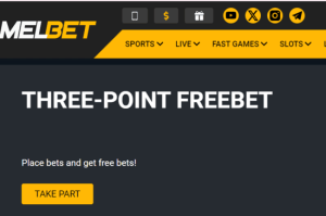 Melbet Three Point Free Bet Promo