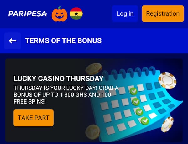 Paripesa Lucky Casino Thursday