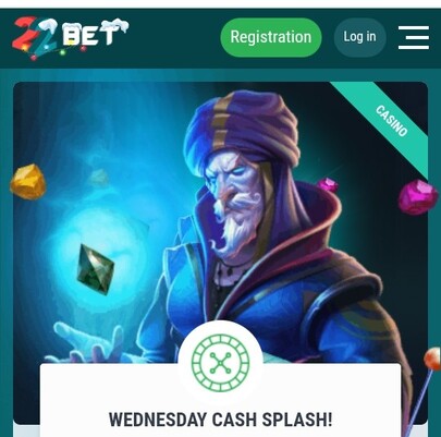 22Bet Casino Wednesday Deposit Reward