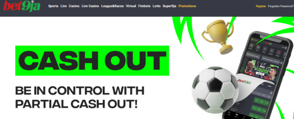 Bet9ja cash out feature