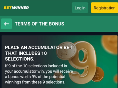 Betwinner Lucky 9 Accumulator Reward