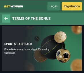 Betwinner 3% Lost Stake Cash Back